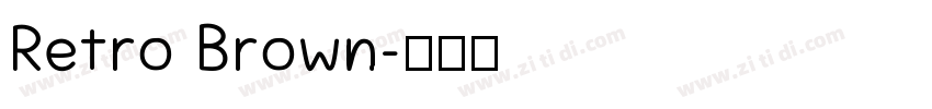 Retro Brown字体转换